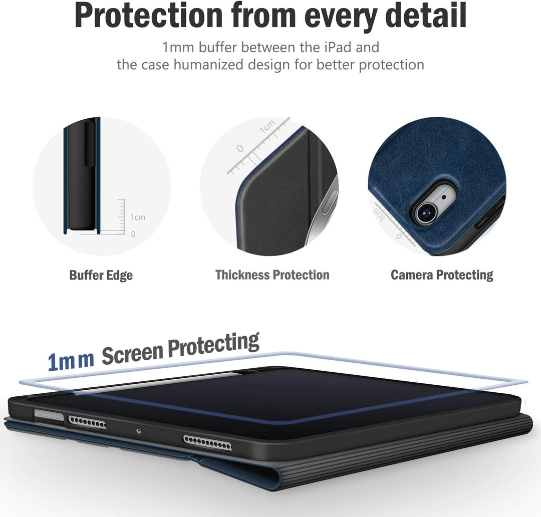 Antbox Hülle für iPad Air 5./4. Generation 2022/2020 iPad 10.9 Zoll mit Stifthalter Apple Pencil Hal