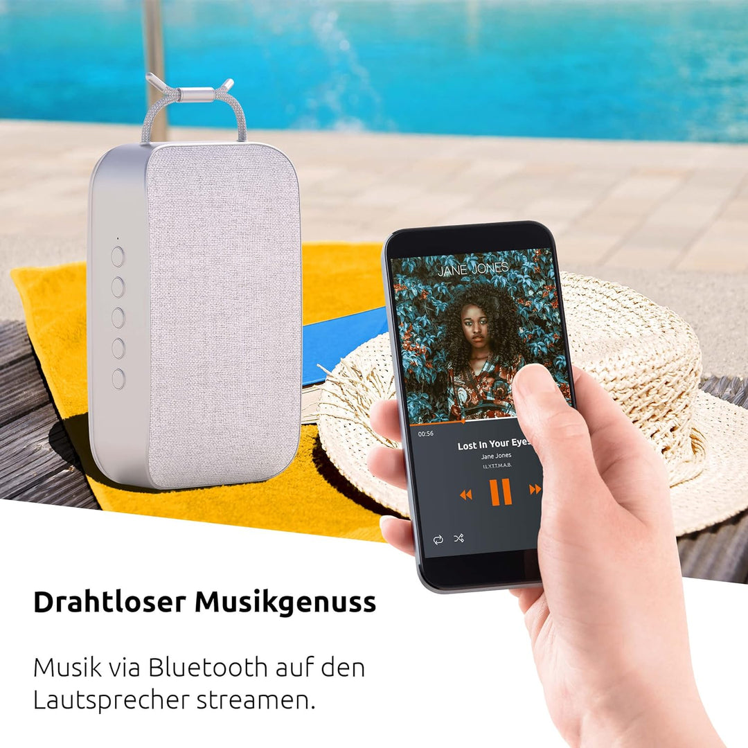 TechniSat BLUSPEAKER TWS XL - Portabler Bluetooth-Lautsprecher (mit True Wireless Stereo, Freisprech