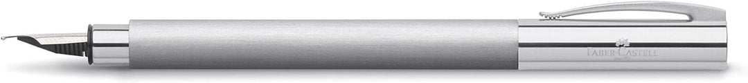 Faber-Castell 148392 - Füllfederhalter AMBITION Edelstahl, Feder: EF, inklusive Geschenkverpackung,