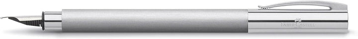 Faber-Castell 148392 - Füllfederhalter AMBITION Edelstahl, Feder: EF, inklusive Geschenkverpackung,