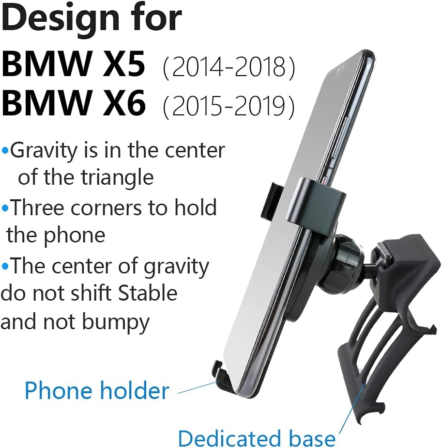LUNQIN Kfz-Halterung für BMW X5 X6 SUV 2014–2018 sDrive35i xDrive35i 40e 35d F15 F16 Auto-Zubehör Na