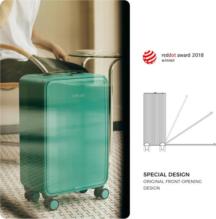 TUPLUS Koffer Aluminium Trolley Rollkoffer mit 4 Rollen Reisekoffer Handgepäck Hartschalenkoffer,Sof