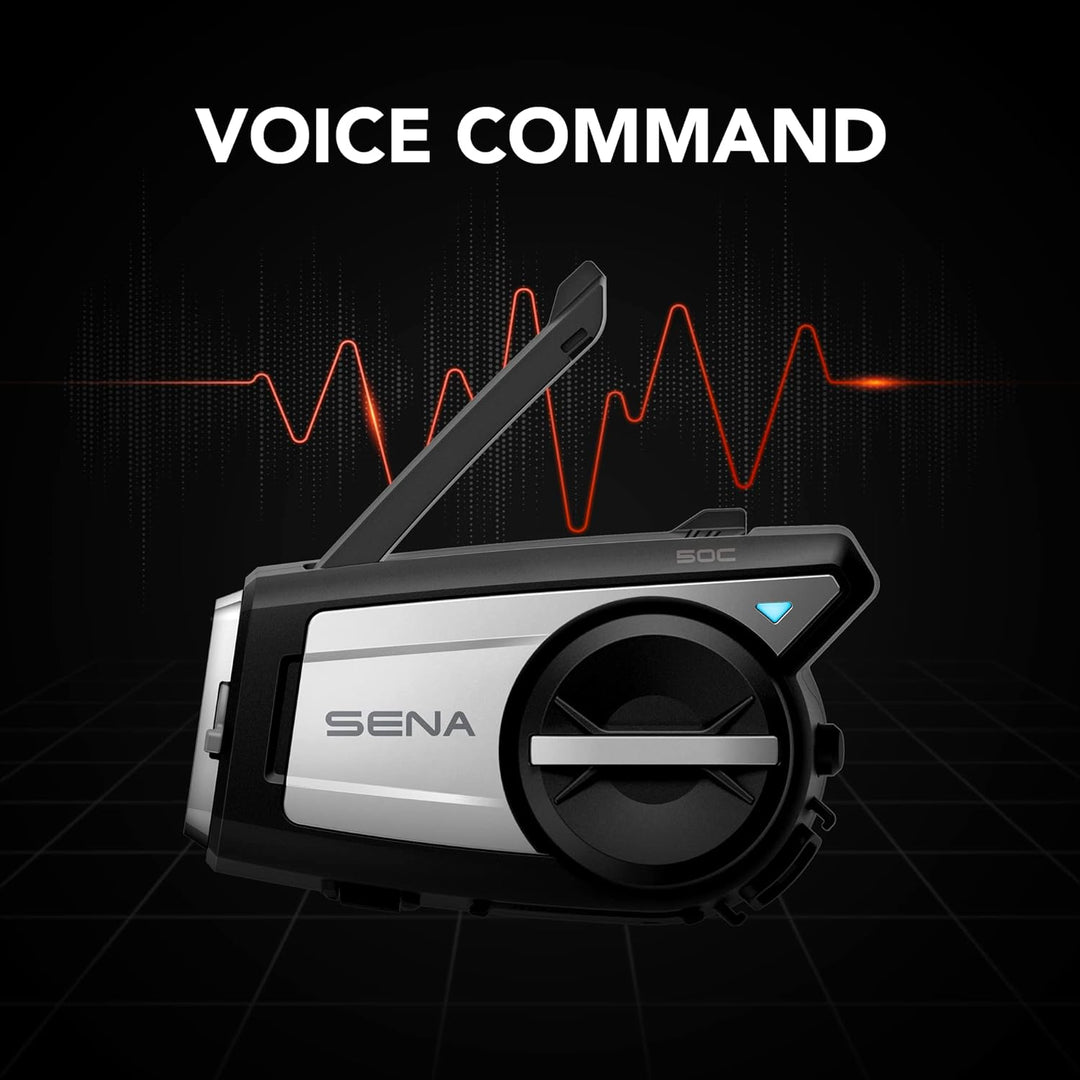 Sena 50C Motorrad Kommunikations & 4K Kamerasystem mit Sound by Harman Kardon und Premium Mikrofon &