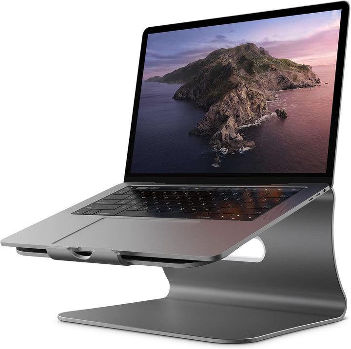 Bestand Aluminiumständer für Laptop und MacBook Desktop für Apple MacBook und alle Laptops Grau (pat
