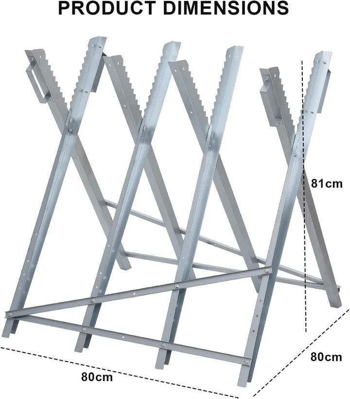 Daromigo Sägebock klappbar, Holzsägearbeiten für Kettensägen Holz, Sägegestell für Kettensägen, 81x8