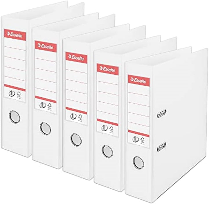 Esselte 162510 5 Stück Aktenordner A4 75 mm weiss