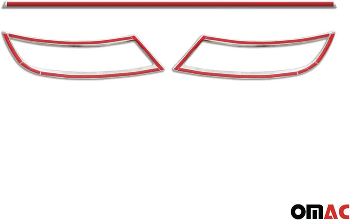Auspuffblende Auspuff Endrohr Leiste Kompatibel mit Superb ab 2015 Edelstahl Chrom