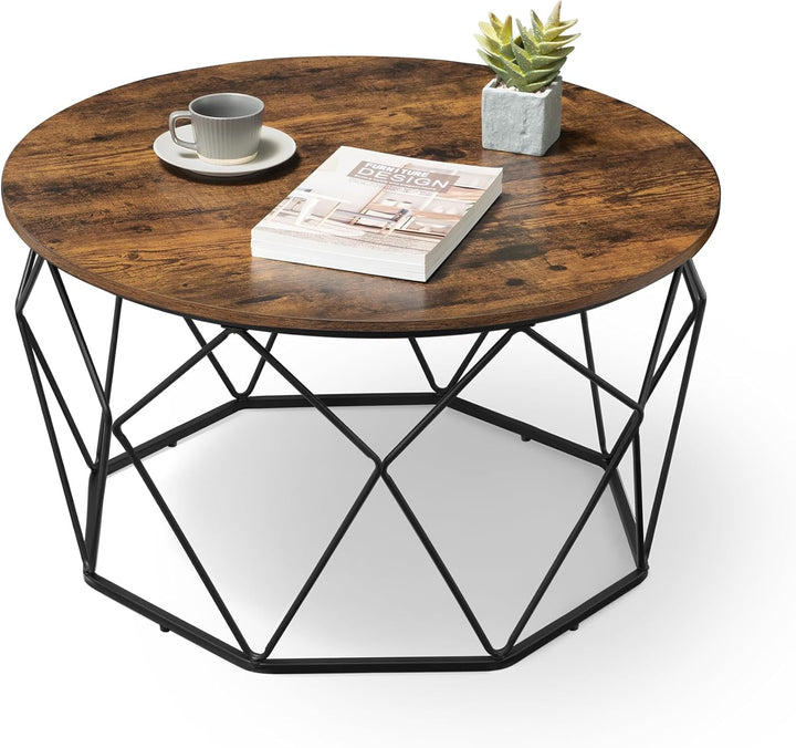 VASAGLE Couchtisch, Beistelltisch, Wohnzimmertisch, Sofatisch, Stahlgestell, für Wohnzimmer, Schlafz