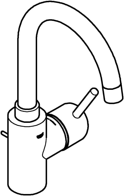 GROHE Concetto - Einhand Waschtischarmatur (schnelle Befestigung, einstellbare Mengenbegrenzung, fle