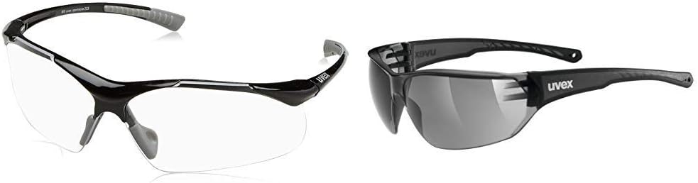 uvex Unisex – Erwachsene, sportstyle 223 Sportbrille Schwarz-Grau (black grey) Einheitsgrösse Sportb