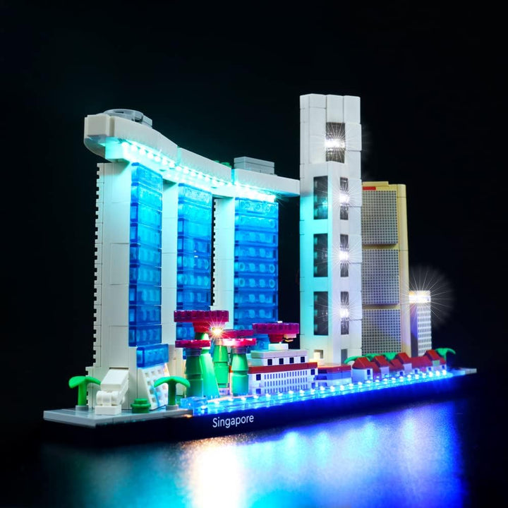 Led Licht Set für Lego Architecture Singapur,Dekorations Led Beleuchtungs Set für Lego 21057 Skyline