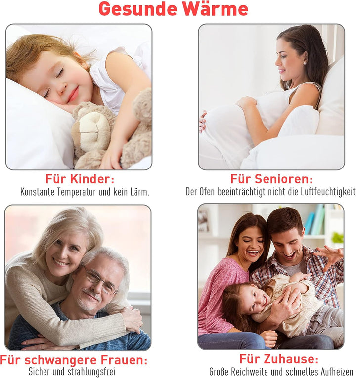 HOMCOM Elektrokamin Kaminofen 600/1200W Elektrischer Kamin Standkamin Flammeneffekt Weiss