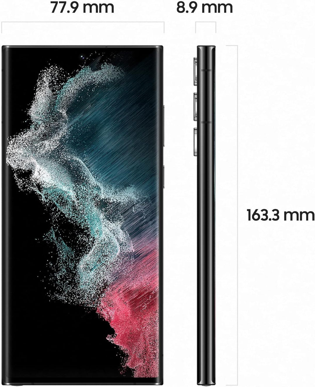 Samsung Galaxy S22 Ultra 5G 512GB | 12GB RAM Handy, Schwarz (Samsung Türkei Garantie) Alle Träger Sc