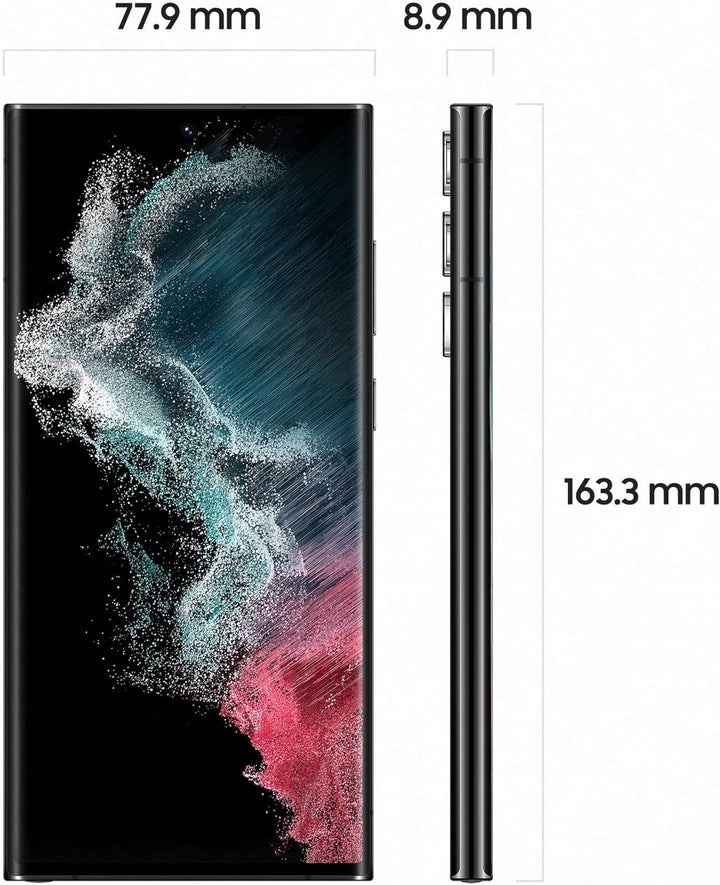 Samsung Galaxy S22 Ultra 5G 512GB | 12GB RAM Handy, Schwarz (Samsung Türkei Garantie) Alle Träger Sc