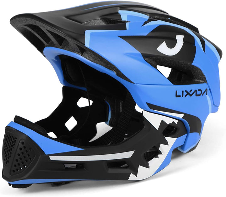 Lixada Kinderhelm, Kinder Fahrradhelm, Integrierter Helm mit Abnehmbarem Kinnschutz Kindersport Schu