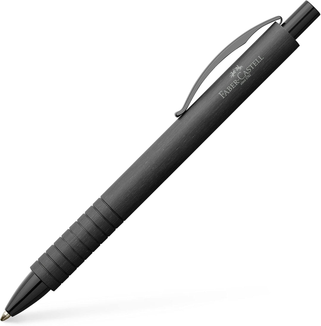 Faber-Castell 148427 - Kugelschreiber Essentio, Aluminium Schwarz schwarz Kugelschreiber, schwarz Ku