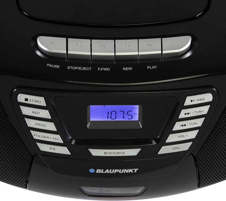 Blaupunkt B 120 BK tragbarer CD Player mit Bluetooth | Kassettenrekorder | Hörbuch Funktion | mit US