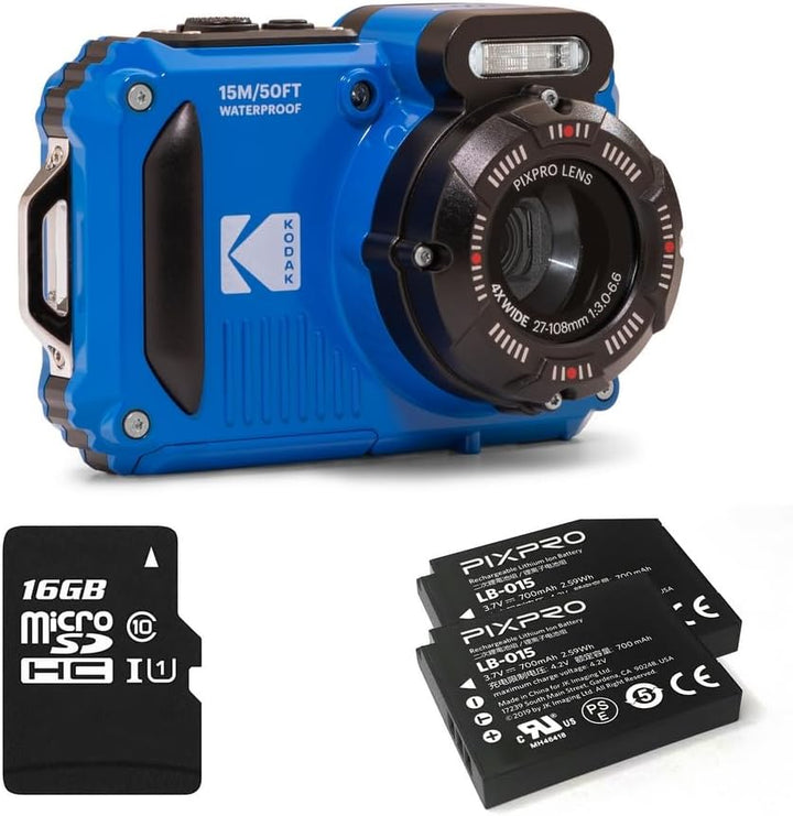 KODAK Pixpro WPZ2 Digitalkamera, kompakt, 16 Megapixel, wasserdicht und stossfest, Gelb