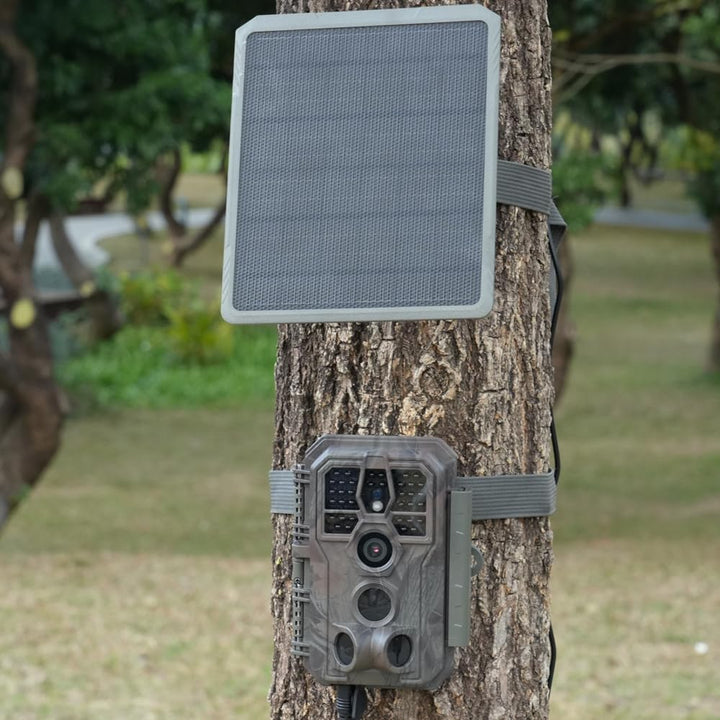 GardePro SP350 Wildkamera-Solarpanel mit wiederaufladbarem Akku, 12V/1 A, 9V/1,3 A, 6V/2 A, Stecker