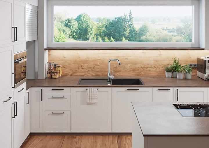 Cornat Spültisch-Einhebelarmatur "Aranda" - Hochwertiger Messingkörper - verchromt - Hoher & 360° sc