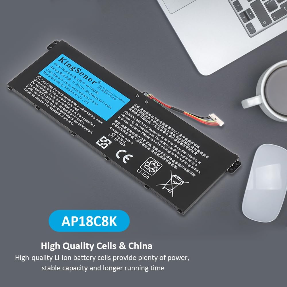 KingSener AP18C8K Laptop Akku für Acer Aspire 5 A514-52 A514-52-58U3 Chromebook 314 C933 Swift 3 SF3