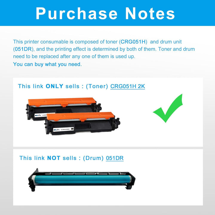 LCL Kompatibel Toner 051H CRG051H CRG-051H 2169C002 4100Seiten (2Schwarz) Ersatz für Canon ImageCLAS
