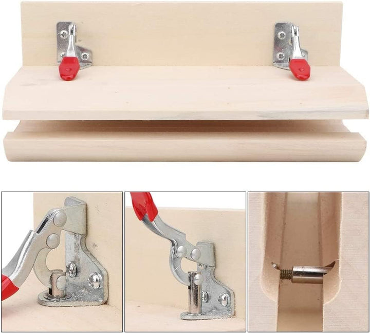 Leder Nähpferd Klemme, Lederhandwerk Handnähpferd Verbesserte Holz Tischklemme für Lederhandwerk Näh