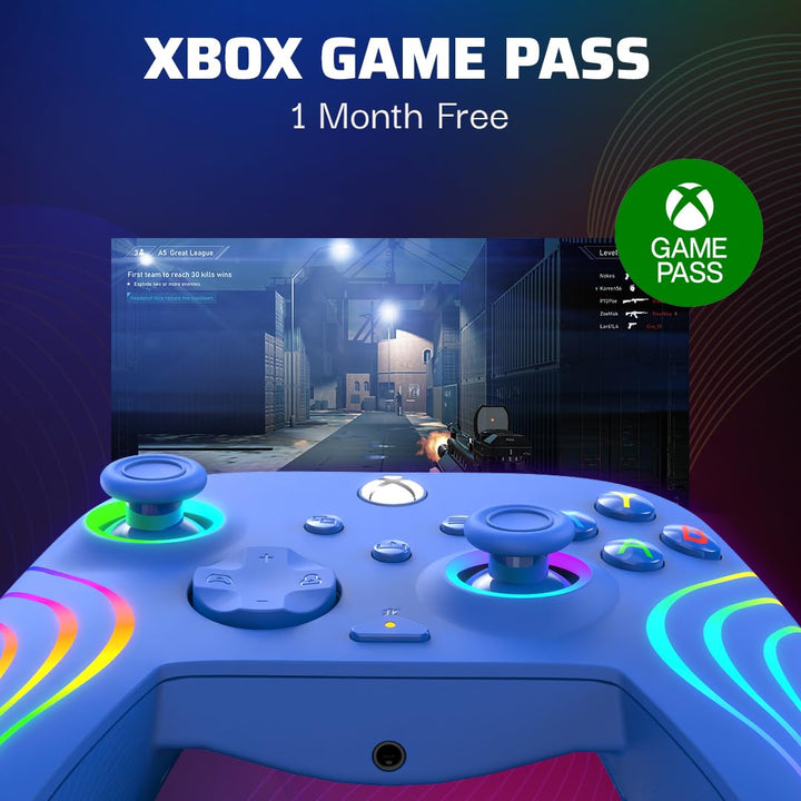 PDP Xbox Afterglow Wave Wired Controller Blue