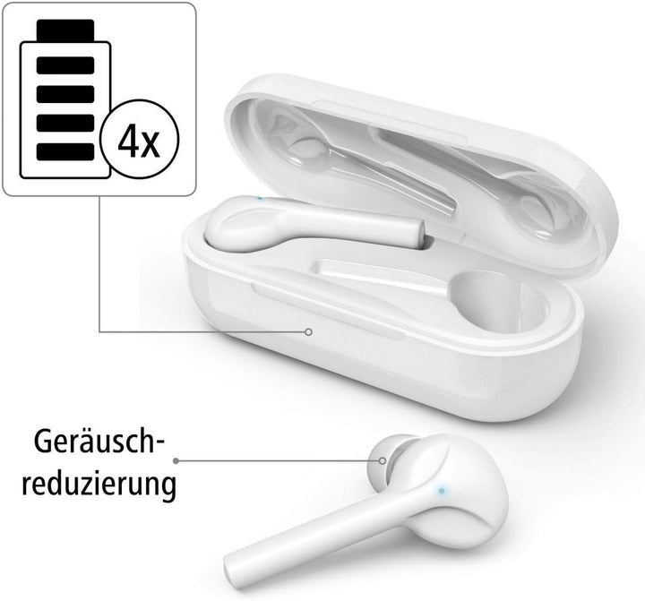 Hama Bluetooth-Kopfhörer kabellos (In-Ear Ohrhörer, ultra-leichte Headphones ohne Kabel, True Wirele