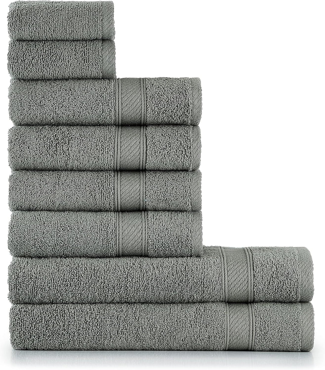 nottoc Handtücher Set Grün Olivgrün Dunkelgrün / 2 Badetücher + 4 Handtücher + 2 Gästetücher - Handt