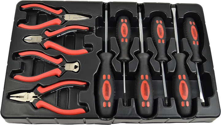 Brüder Mannesmann Werkzeugbox, bestückt, 155-teilig | M29066 Single, Single