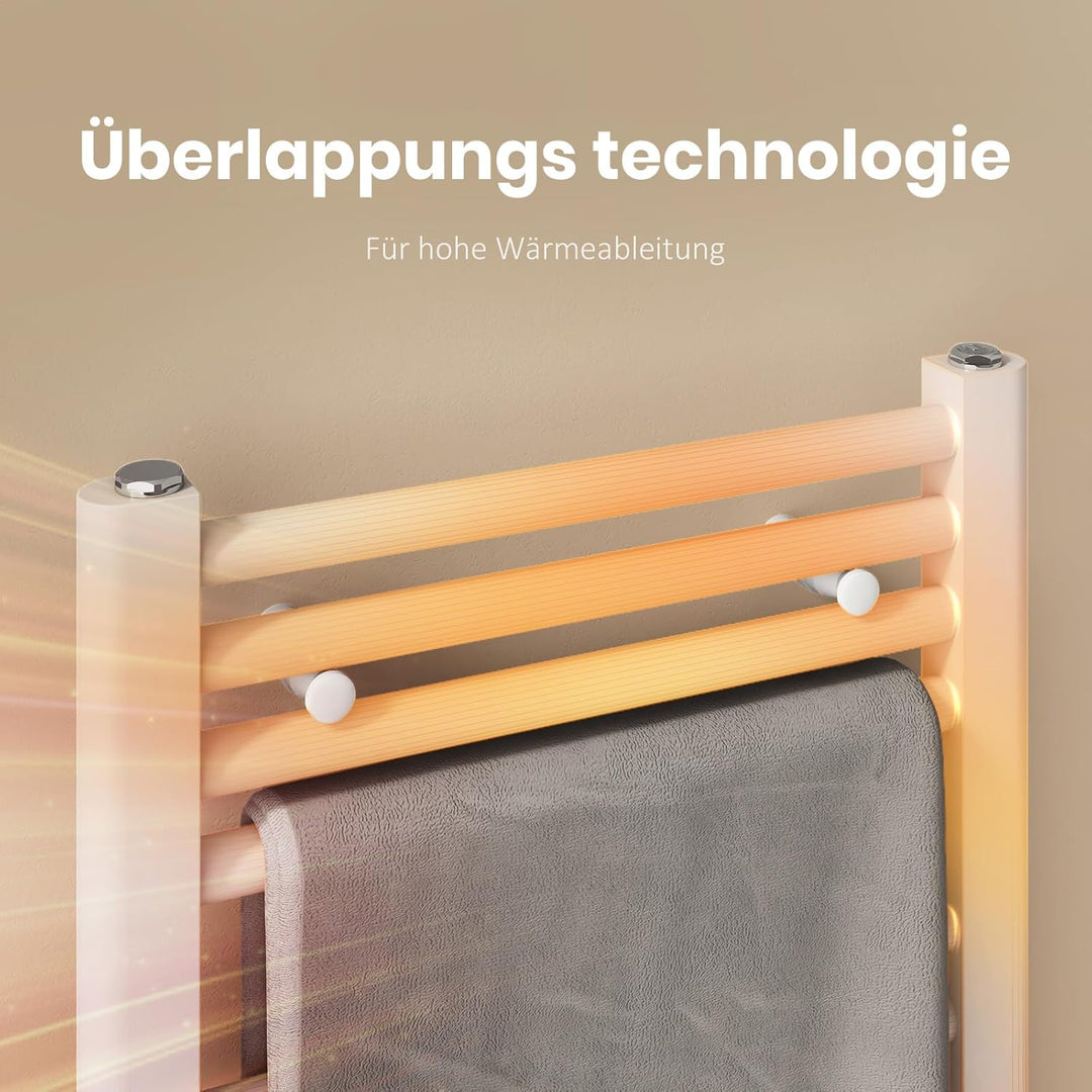EMKE Badheizkörper 100x50 cm, Handtuchheizkörper Mittelanschluss Badheizkörper Handtuchhalter Handtu