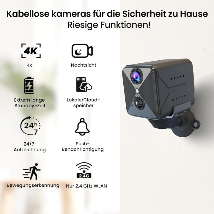 javiscam Mini Kamera, Full HD Überwachungskamera, Kamera Überwachung Innen, Mini Kamera Live Übertra