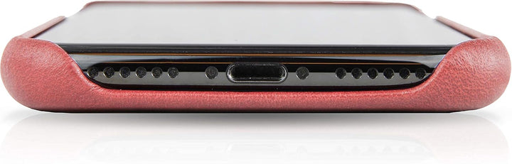 BULLAZO Menor Urban, Edle Hülle aus Leder mit Kartenfach, Kompatibel mit iPhone X 10 XS 10S, Koralle