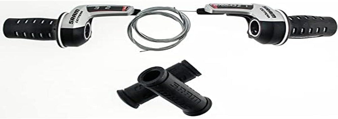 Sram Centera Drehgriffschalterset (8-Fach | hinten | 1:2 | Micro Front) Schwarz, Schwarz