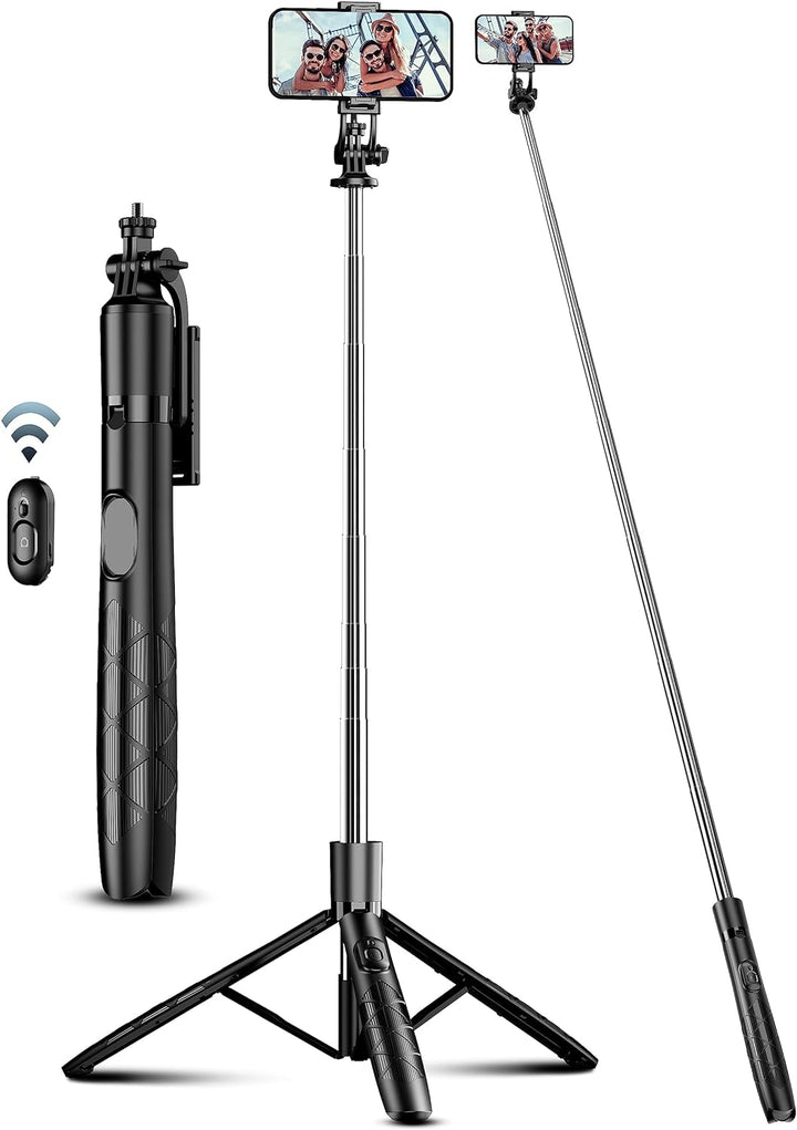 180cm Handy Stativ Ständer & Selfie Stick, Handyhalter mit Abnehmbarer Fernbedienung, Smartphone Sta