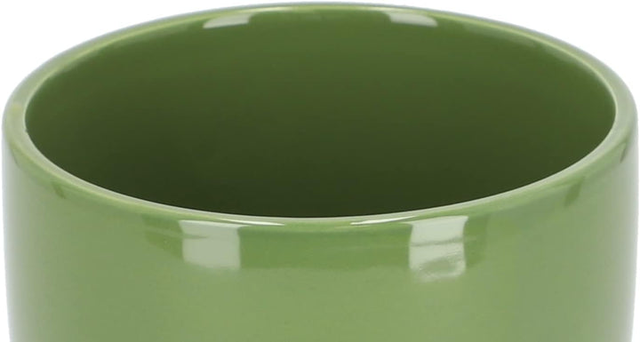 KOTARBAU® Keramik Blumentopf Übertopf für Blumen Pflanzen ⌀ 20 cm mit Tropfschale Grün ⌀ 20 mm Grün,