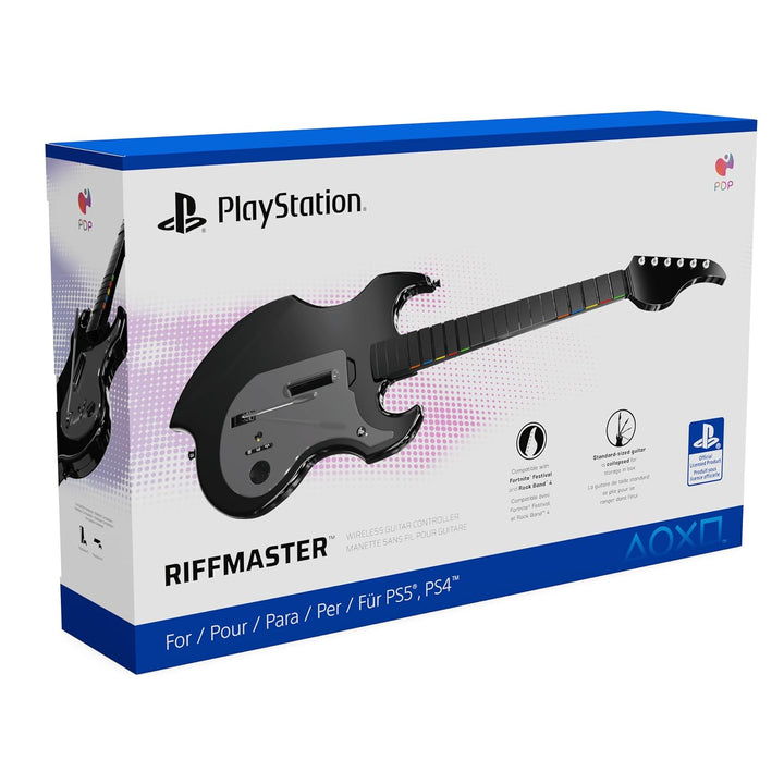 PDP RIFFMASTER Wireless Guitar Controller for PlayStation 5 and PlayStation 4, PS5/PS4, Rock Band 4,