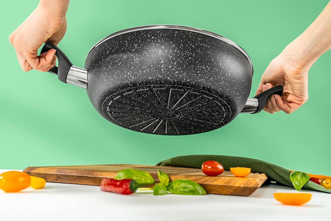 BALLARINI Vipiteno Bratentopf mit Deckel, Bräter Induktion, Antihaftbeschichtet, Schmortopf, Alumini