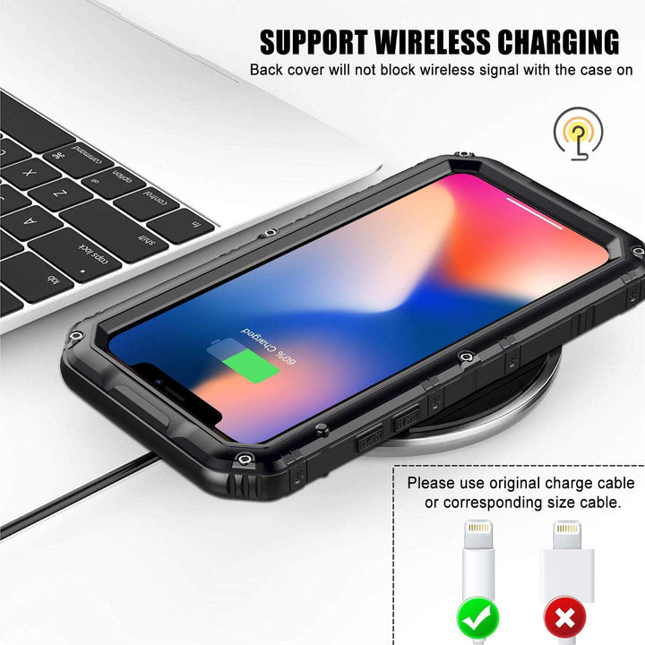 Beeasy für iPhone 11 Pro Max Hülle (6,5") Wasserdicht Outdoor, Stossfest Panzerhülle Militär 360 Gra
