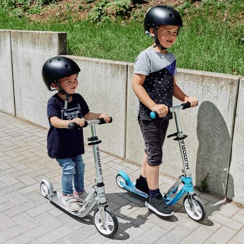 HUDORA Little BigWheel Scooter - Sicherer Aluminium-Roller für Kinder ab 3 Jahren - Höhenverstellbar