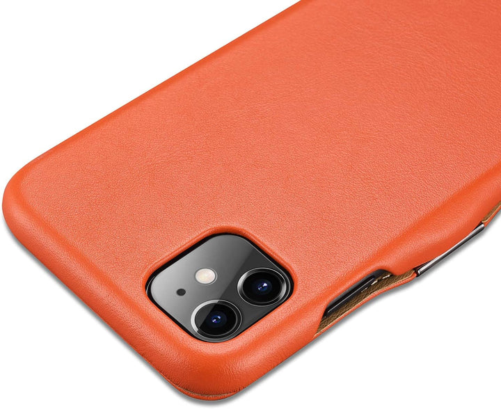 Mobiskin Hülle kompatibel mit Apple iPhone 11 (6,1 Zoll), Handyhülle mit echtem Leder, Case, Schutzh