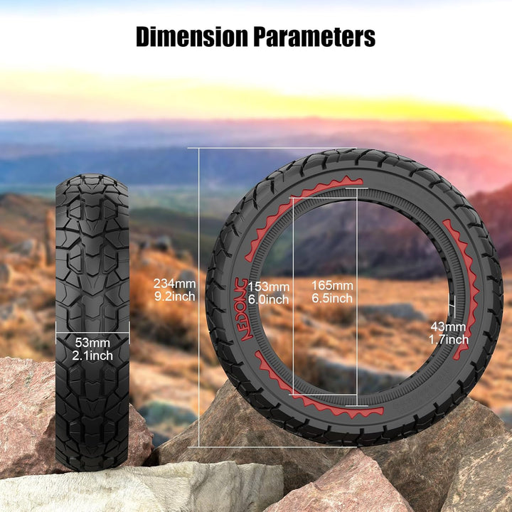 OUXI 10X2.125 Off Road Reifen für Elektroroller Ninebot F20/F30/F40/F65, 10 Zoll Vollgummireifen für