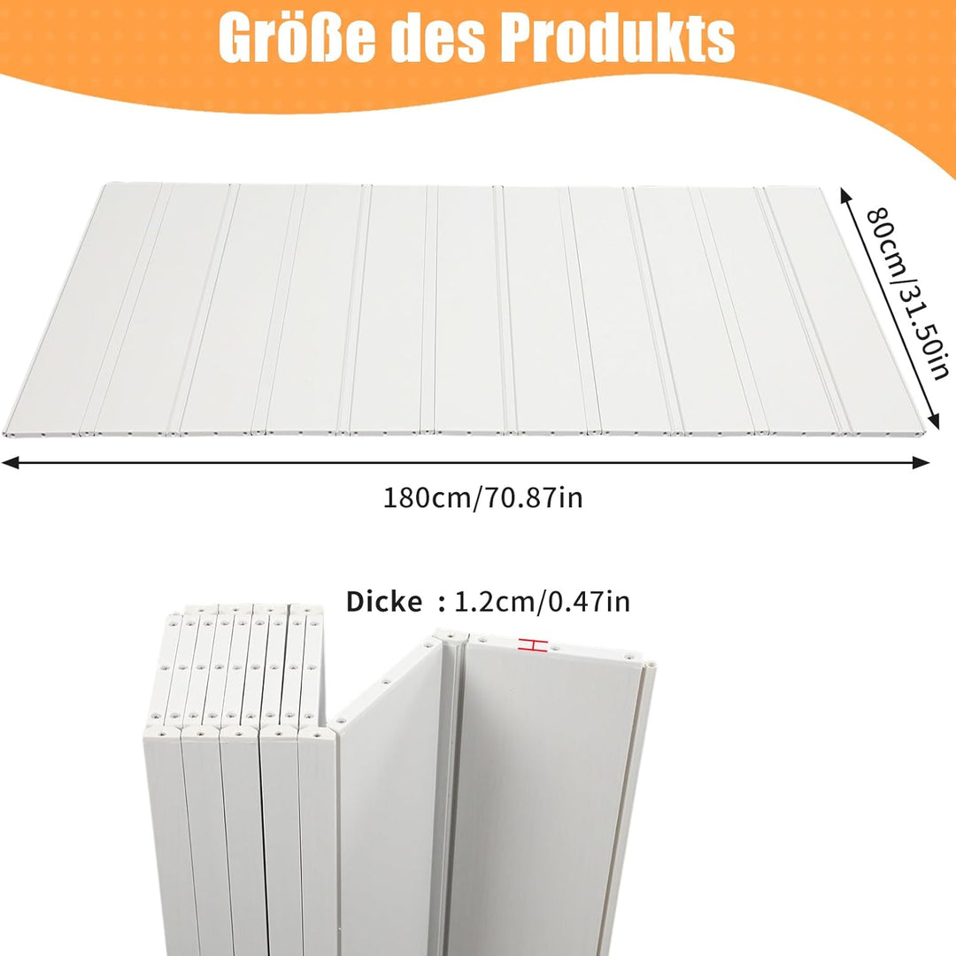Badewanne Abdeckung, Anti-Staub Faltbare PVC Platte Faltbarer Badewannenabdeckung, Weiss wasserdicht