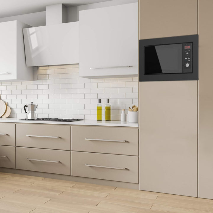 Cecotec Digitale und einbaubare Mikrowelle mit 23 Liter mit Grill GrandHeat 2350 Built-In Black. 900