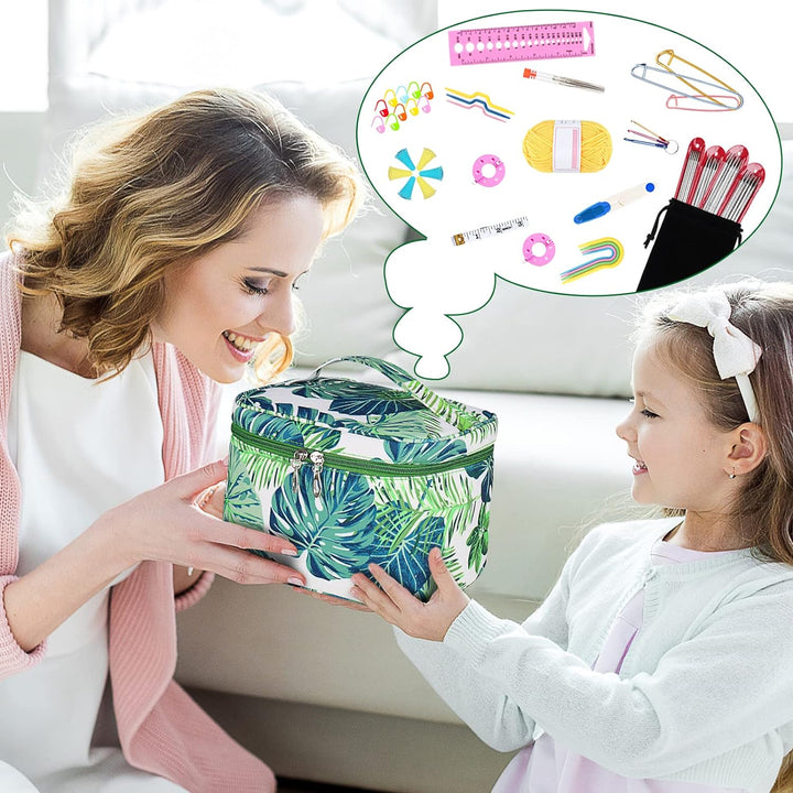 Coopay Stricknadeln Set, 55 Stück Edelstahl Doppelspitzen Stricknadel Set mit Wolle, Strickzubehör u