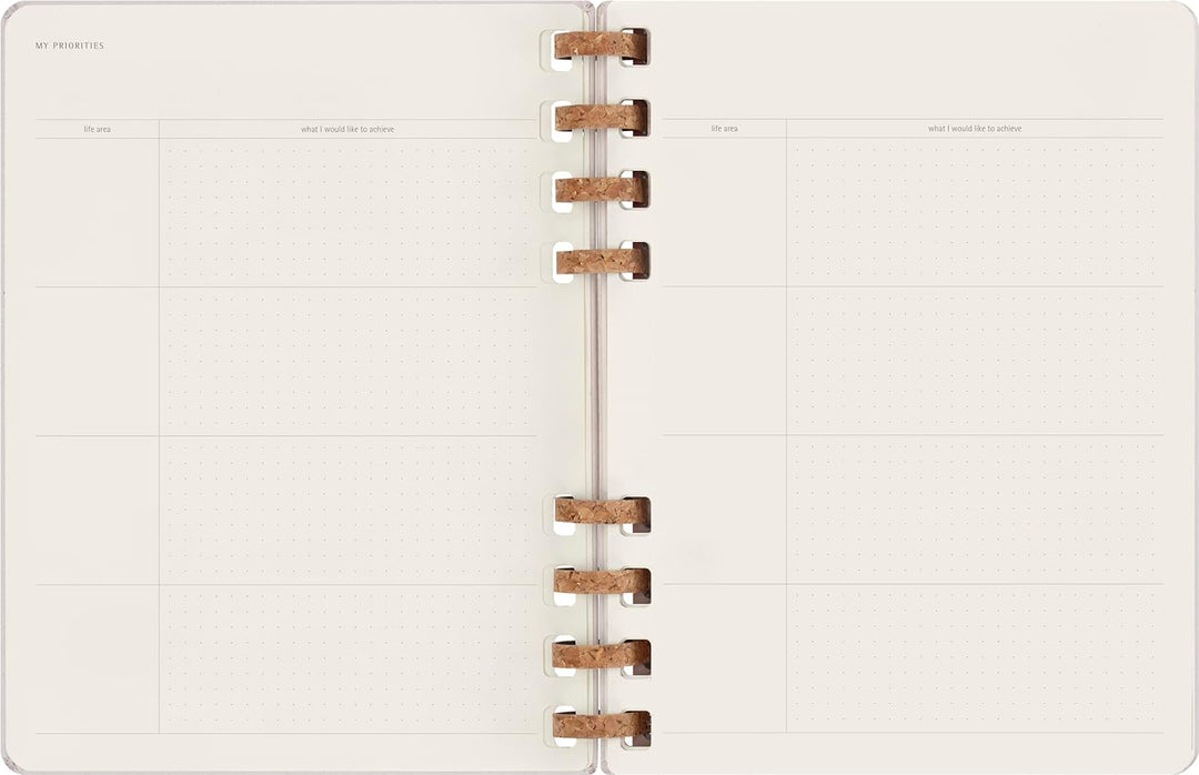 Moleskine Undatierter Monatsplaner, 12-Monats-Spiralplaner mit Festem Einband, Grösse: XL 20 x 25 cm