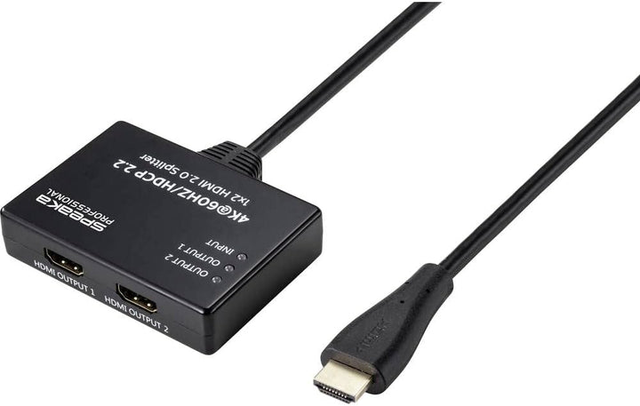 SpeaKa Professional SP-9443508 1+2 Port HDMI-Splitter Schwarz