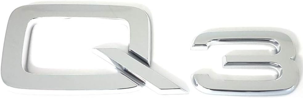Audi 8U08537412ZZ Schriftzug Q3 Emblem Logo Aufkleber Modellbezeichnung chrom glänzend