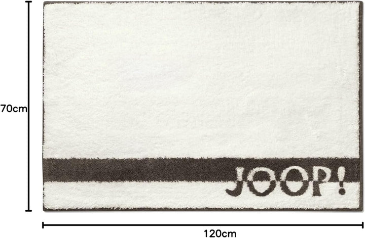 Joop! Badteppich Logo Stripes Farbe Creme Grösse 70 x 120 cm